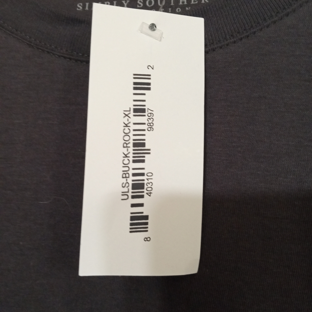 NWT Men's Gray Simply Southern Long Sleeve Shirt - Picture 4 of 6